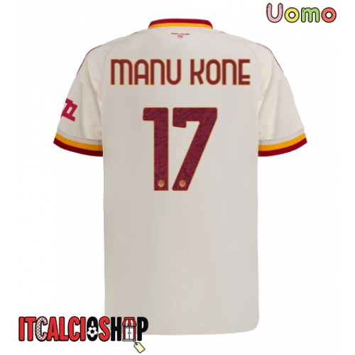 AS Roma Manu Kone #17 Seconda Maglia 2026-27 Manica Corta
